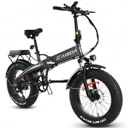 F-wheel Fahrräder F-wheel K2 E-Bike Klapprad - 20 x 4.0 Fettreifen Mountainbike 35km / h für Erwachsene, 48V / 10Ah Akku, Faltbares Mountain Elektrisches Pedelec mit Shimano 7 Gears und Federgabel