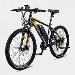 Delgeo Fahrräder FAFREES 26 Zoll E-Bike Elektrofahrrad Citybike Mountainbike 36V 10AH 25km / h mit LED-Licht, Max Bis 120kg, Schwarz