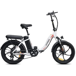 Fafrees Fahrräder Fafrees Elektrofahrrad Fat Bike-mit abnehmbarem Akku 36 V 15 Ah, 25 km / h, Fettbereifung 20 Zoll x 3, 0 cm, geeignet für Schnee, Berg, Sand, Weiß