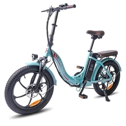 Fafrees Elektrofahrräder Fafrees F20 Pro Elektrofahrrad 20"*3, 0 großer Reifen, 36 V 18AH Batterie, 250 W, faltbares Elektrofahrrad, 7 Geschwindigkeiten, Electric City Bike für Erwachsene (blau)