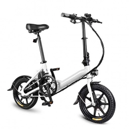electric bicycle Elektrofahrräder Faltbare Elektrofahrräder für Erwachsene Komfortfahrräder Hybrid-Liegeräder / Rennräder 14 Zoll, 5, 2 Ah Lithiumbatterie, Aluminiumlegierung, Scheibenbremse, Weiß