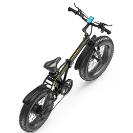 Generic Fahrräder Faltbares E-Bike, 7-Gang E Mountain Bike E20, 20Zoll Fettreifen mit hochfestem Gehäuse aus Aluminiumlegierung, 12.8Ah Akku bis zu 60km Laufleistung, 250W Motorleistung bis zu 25km / h Geschwindigkeit