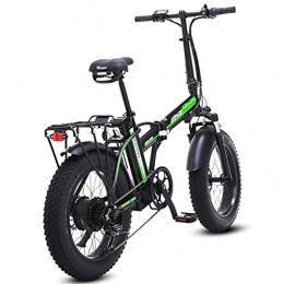 CHEER.COM Fahrräder Faltendes Elektrisches Fahrrad 20 Zoll-Schnee-elektrisches Fahrrad-entfernbare Lithium-Ionenbatterie 500W Städtischer Pendler 7 Geschwindigkeit Ebike Für Erwachsene 48V 15Ah Lithium-Batterie, Black