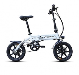 FENGFENGGUO Elektrofahrräder FENGFENGGUO Elektrisches Fahrrad, faltende Erwachsene ultraleichte 14-Zoll-Lithium-Batterie 36V für kleine Moped-Mini tragbare Roller der Männer und der Frauen, White