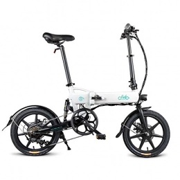 Fiido Fahrräder FIIDO Faltbares elektrisches Fahrrad-Aluminium-16 Zoll-elektrisches Fahrrad D2s für Erwachsene 6 Geschwindigkeit E-Fahrrad mit eingebauter Lithium-Batterie 36V 7.8AH, bürstenloser Motor 250W (Weiß)
