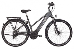 Fischer Fahrräder Fischer Damen - E-Bike Trekking VIATOR 5.0i, grau matt, 28 Zoll, RH 44 oder 49 cm, Brose Drive C Mittelmotor 50 Nm, 36 V Akku