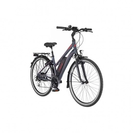 Fischer Fahrräder FISCHER Damen - Trekking E-Bike ETD 1806, Elektrofahrrad, dunkel anthrazit matt, 28 Zoll, RH 44 cm, Hinterradmotor 45 Nm, 48 V / 422 Wh Akku