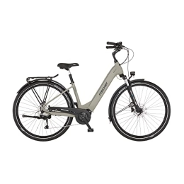 Fischer Fahrräder Fischer E-Bike City CITA 3.3i Elektrofahrrad für Damen und Herren, RH 43 cm, Mittelmotor 65 Nm, 36 V Akku, greigeviolett matt, 43cm-630Wh