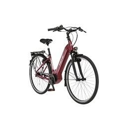 Fischer Fahrräder FISCHER E-Bike City CITA 5.8i, Elektrofahrrad, Bordeaux matt, 28 Zoll, RH 44 cm, Brose Drive C Mittelmotor 50 Nm, 36 V Akku im Rahmen