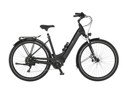 Fischer Fahrräder Fischer E-Bike City CITA 8.0i Elektrofahrrad für Damen und Herren, RH 43 cm, Mittelmotor 50 Nm, 36 V Akku, schwarz matt, 43cm-711Wh