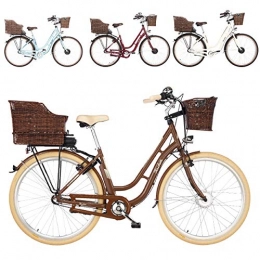 Fischer Fahrräder FISCHER E-Bike Retro ER 1804, Elektrofahrrad, braun, 28 Zoll, RH 48 cm, Vorderradmotor 20 Nm, 36 V Akku