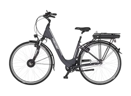 Fischer Fahrräder Fischer Unisex – Erwachsene CITA ECU 1401 Elektrofahrrad für Damen und Herren, RH 44 cm, Frontmotor 32 Nm, 36 V Akku, Anthrazit, 44cm-522Wh