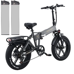 KETELES Fahrräder Folding Electric Bicycle 48v 12.8Ah MTB Mountain Bike Outdoor Fat Ebike for Adult-R7 (2 Batteries)