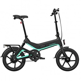 KT Mall Fahrräder Folding Electric Bike 16" 36V 350W 7, 5Ah Lithium-Ionen-Batterie-Elektrisches Fahrrad Für Erwachsene Tragfähigkeit 150 Kg Mit Rear Seat, Schwarz