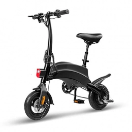 MSM Fahrräder Frauen Mini E-Bike, Leicht Lithium-ionenbatterie Falten Elektrofahrrad, LCD-Display Ultraleicht Klein Pedelec Für Erwachsene Schwarz 350w 36v 7.5ah