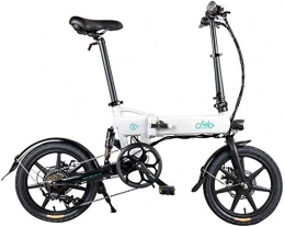 FreedomT Fahrräder FreedomT Elektrofahrrad Faltbares e Bike 16 Zoll, Elektrisches Klappbar Ebike mit Lithium-Akku (36V 7.8Ah), 250W, Shimano 6 Gang-Schaltung, E-Bike Stoßdämpfer Mini Mountainbike, Weiß