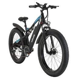 GARVAINE Fahrräder GAVARINE Elektrofahrrad Fat Tire Mountainbike für Erwachsene, 26-Zoll-Mountainbike mit Bürstenlosem Motor und Abnehmbarem 48-V-17AH-Li-Ion-Akku