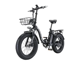 GEPTEP Fahrräder GEPTEP 20x4, 0 Zoll Fettreifen Erwachsene Elektrofahrrad Falten Elektrofahrrad 48V15AH Lithium-Batterie Shimano 7 Gang Stadt Bergstrand E-Bike