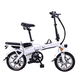 GEXING Fahrräder GEXING Zusammenklappbares Elektroauto 3 Modelle beschleunigen bis zu 25 km / h Aluminiumrahmen Erwachsenen Elektrofahrrad (Color : White, Size : B-(12AH))