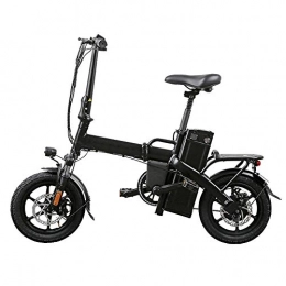 GEXING Elektrofahrräder GEXING Zusammenklappbares Elektroauto Kurz aufgeladene Lithium-Ionen-Batterie und leiser Motor, Doppelscheibenbremse for Erwachsene, elektrisches Fahrrad (Color : Black)