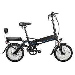 GEXING Fahrräder GEXING Zusammenklappbares Elektroauto Motor 250W, Lithiumbatterie 36V10AH, elektrisches Fahrrad for Erwachsene (Color : Black)