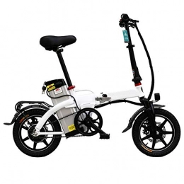 GEXING Fahrräder GEXING Zusammenklappbares Elektroauto Motor 48V / 240W, Last 150KG, elektrisches Fahrrad for Erwachsene (Color : White, Size : B-(48V12AH))