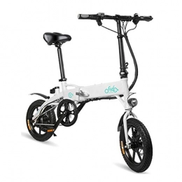 Gfone Fahrräder Gfone 14 Zoll Elektrofahrrad E-Faltrad Klapprad, E-Bike mit LED Anzeige, Maximum 25KM / H, Mechanische Scheibenbremsen, Schwarz Wei(EU-Lager)