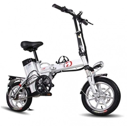 GHGJU Fahrräder GHGJU Fahrrad tragbares elektrisches Fahrrad klappfahrrad for Erwachsene 14 Zoll Erwachsene kleine Roller Geeignet for den tglichen Sport und Radfahren (Color : White)