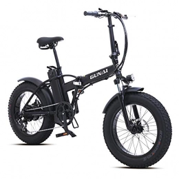 GUNAI Fahrräder GUNAI Elektrofahrrad 20 Zoll 500 W 48V 15AH Lithiumbatterie Klapp Mountainbike mit Rücksitz und Scheibenbremse(Schwarz)