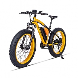 HUAEAST Fahrräder GUNAI Elektrofahrrad 26 Zoll 500W Pedelec Fatbike mit 48V 17AH Lithium Batterie und Hydraulische Scheibenbremse Fahrrad(Gelb)