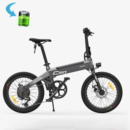GUOJIN Fahrräder GUOJIN Electric Bicycle Zusammenklappbares Elektrofahrrad 250W Motor 6-Gang 25Km / H LED-Scheinwerfer Mit Abnehmbarer 10-Ah-Lithium-Ionen-Batterie City E-Bike Für Erwachsene, Grau
