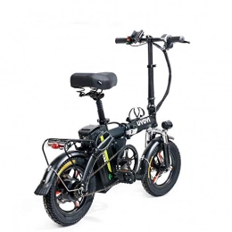 GUOJIN Fahrräder GUOJIN Elektrofahrrad, Zusammenklappbares E-Bike - 14 Zoll Ultraleichtes Elektrofahrrad, 400 W Motor 48V13AH Lithiumbatterie, Höchstgeschwindigkeit 30 Km / H