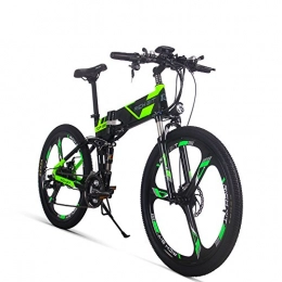 GUOWEI Fahrräder GUOWEI Rich BIT RT-860 36 V 12, 8AH 250 Watt Elektrische Faltrad Vollfederung City Bike (Black-Green)