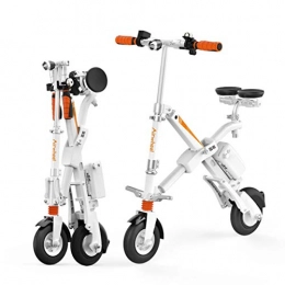 GYFY Männliche und weibliche zusammenklappbare elektrische Fahrräder Tragbare Mini-Zwei-Rad-Ausgleichs-Lithium-Batterie für Erwachsene Roller (weiß)