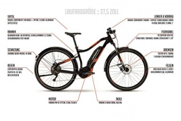 HAIBIKE Elektrofahrräder HAIBIKE Sduro HardSeven 2.5 Street 27.5'' Pedelec E-Bike MTB schwarz / rot / weiß 2019: Größe: M