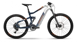 HAIBIKE Fahrräder HAIBIKE XDURO AllMtn 5.0 Flyon Elektro Bike 2021 (M / 44cm, Weiß / Blau / Orange)