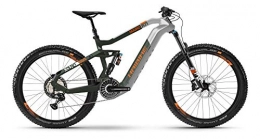 HAIBIKE Elektrofahrräder HAIBIKE XDURO NDURO 8.0 Flyon Elektro Bike 2021 (M / 44cm, Silber / Olive / Orange Matt)