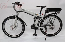 HalloMotor Fahrräder HalloMotor 48V 750W Bafang / 8Fun Mid-Drive White Foldable Frame Electric Bicycle with Ebike 48V 20Ah Lithium Rear Carrier Battery