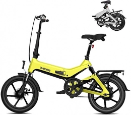 HCMNME Elektrofahrräder HCMNME E-Bike Mountainbike Electric Snow Bike, Electric Bike, urbaner Pendler Faltendes E-Bike, Max Geschwindigkeit 25km / h, 14 inkl Elektrofahrrad (Color : Yellow)