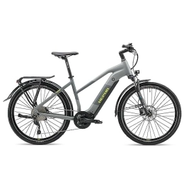 HEPHA Fahrräder HEPHA E-Bike Trekking 7 Ultra, 100Nm Mittelmotor Elektrofahrrad, 708Wh Akku (bis zu 200Km), Smart APP, 10-Gang, Federgabel 63mm, 27.5 Zoll, Modell 2023(Lowstep, Dark Grey, L-49cm)