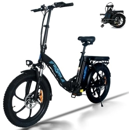 HFRYPShop Elektrofahrräder HFRYPShop E-Bike Elektrofahrrad, E-Bike Klapprad mit Hinterradmotor 250W, 48V, 45 Nm | Abnehmbare 10, 4Ah Batterie | Bis zu 60KM, E-Bike Herren Damen, StVZO-KONFORM E-Bike Pedelec