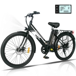 HFRYPShop Fahrräder HFRYPShop Elektrofahrrad E Bike für Herren Damen, 26 Zoll Trekking 250W Hinterradmotor | Li-Ion-Akku 36V / 10, 4Ah | Reichweite 70km | Pedelec Bis 25 km / h, Pedelec E Citybike Model-BK8