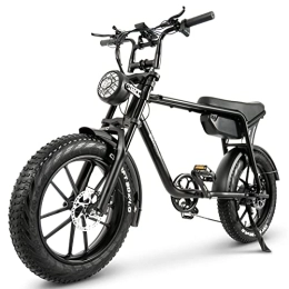HFRYPShop Fahrräder HFRYPShop Elektrofahrrad für Erwachsene 20'', E Fatbike mit 48V / 720Wh Abnehmbarer Lithium Akku, 5-Gang Motor, Hydraulische Bremse | Hydraulische Stoßdämpfung, für 25 km / h E Bike Herren