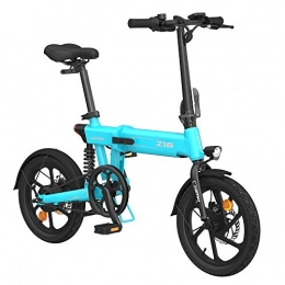 HIMO Elektrofahrräder HIMO Z16 Faltbares Elektrofahrrad für Erwachsene Männer, Ebike mit Abnehmbarer 36-V-10-Ah-Batterie, LCD-Messgerät, Doppelscheibenbremsen und Stoßdämpfer hinten (Blau)