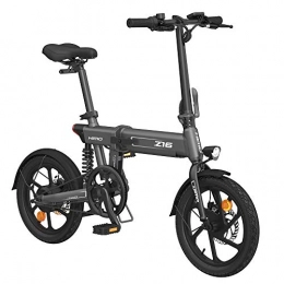 HIMO Fahrräder HIMO Z16 Faltbares Elektrofahrrad für Erwachsene Männer, Ebike mit Abnehmbarer 36-V-10-Ah-Batterie, LCD-Messgerät, Doppelscheibenbremsen und Stoßdämpfer hinten (Grau)