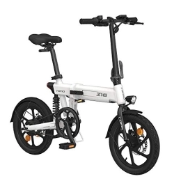 HIMO Fahrräder HIMO Z16 Faltbares Elektrofahrrad für Erwachsene Männer, Ebike mit Abnehmbarer 36-V-10-Ah-Batterie, LCD-Messgerät, Doppelscheibenbremsen und Stoßdämpfer hinten (Weiß)