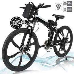 Hiriyt Fahrräder Hiriyt Faltbares E-Bike, 36V 250W Elektrofahrräder, 8A Lithium Batterie Mountainbike, 26 Zoll Große Kapazität Pedelec mit Lithium-Akku und Ladegerät (Upgrade-Faltbar-Schwarz)