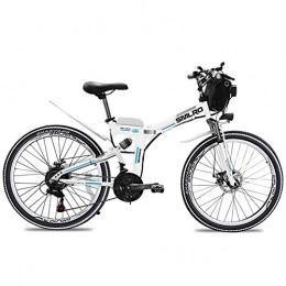 HJCC Fahrräder HJCC Elektrisches Mountainbike, 26-Zoll-36-V-Lithiumbatterie, Doppelte Stoßdämpfende Scheibenbremsen, Faltbares Fahrrad, Lange Lebensdauer, Weiß