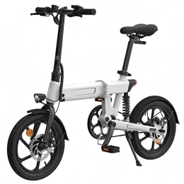 HMEI Fahrräder HMEI Faltbare Elektrofahrräder Für Erwachsene Power Assist Elektrofahrrad 80 Km Reichweite 10 Ah 36 V 250 W Hinterradantriebsmotor Urban Commute E-Bike (Farbe : White)