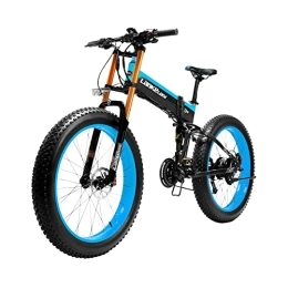  Elektrofahrräder HND Electric Elektrofahrrad HNDXT7+ | Schwarz-blau | 48V 14.5Ah Akku | Einstellbare Höchstgeschwindigkeit | 26" Räder | Belastbarkeit bis 180 kg